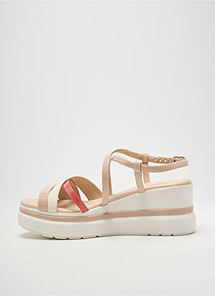 Sandales/nu pieds matière lisse talon de 7 à 9cm beige NERO GIARDINI femme