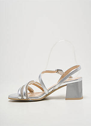 Sandales/nu pieds matière lisse talon de 4 à 6cm argent NERO GIARDINI femme