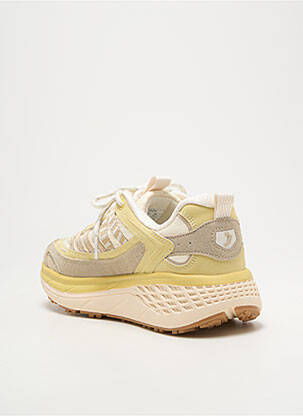 Baskets semelle amovible talon de 4 à 6cm jaune SJ femme