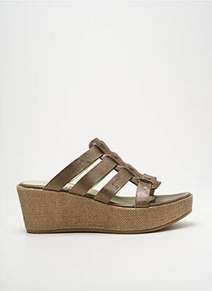 Mules/sabots type de semelle amortissante talon de 4 à 6cm vert LITTLE...LA SUITE femme
