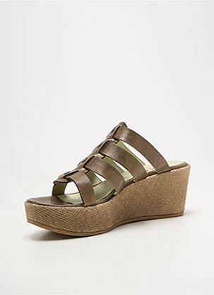 Mules/sabots type de semelle amortissante talon de 4 à 6cm vert LITTLE...LA SUITE femme