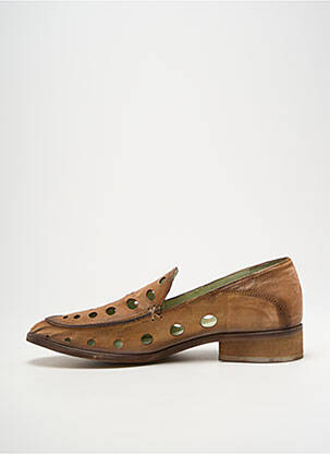 Mocassins tissage satiné talon plat jusqu'à 3cm marron LITTLE...LA SUITE femme