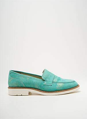 Mocassins tissage satiné talon plat jusqu'à 3cm bleu LITTLE...LA SUITE femme