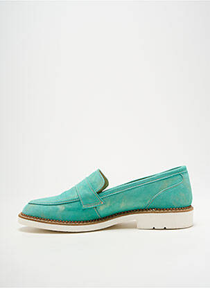 Mocassins tissage satiné talon plat jusqu'à 3cm bleu LITTLE...LA SUITE femme