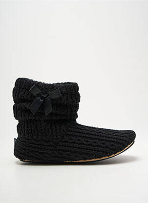 Chaussons/Pantoufles noir ISOTONER pour femme