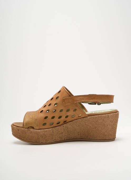 Sandales/nu pieds talon compensé talon de 4 à 6cm marron LITTLE...LA SUITE femme