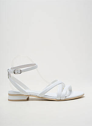 Sandales/nu pieds chiquet talon plat jusqu'à 3cm blanc NERO GIARDINI femme