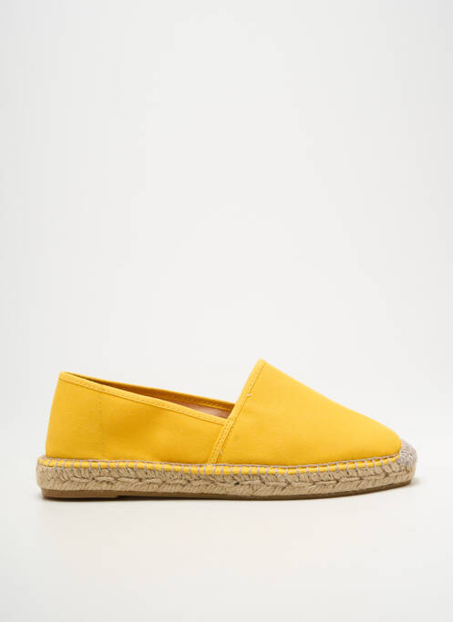 Espadrilles bout rond talon plat jusqu'à 3cm jaune DEAUVILLE femme
