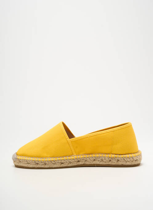 Espadrilles bout rond talon plat jusqu'à 3cm jaune DEAUVILLE femme