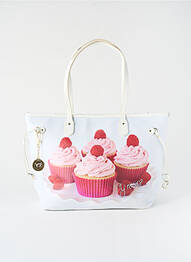 Sac forme cabas forme cabas blanc Y NOT? femme