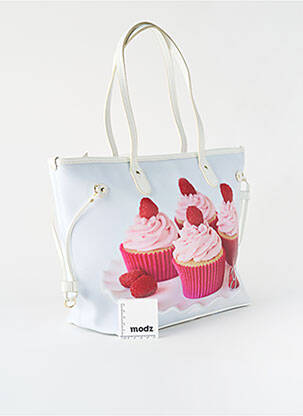 Sac multipoches forme cabas blanc Y NOT? femme