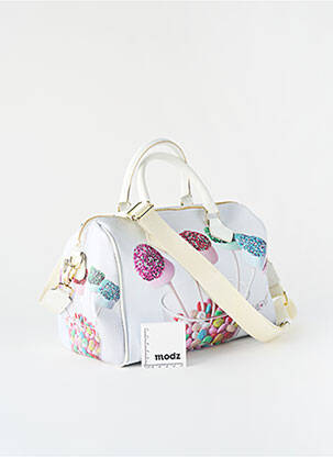 Sac multipoches forme bowling blanc Y NOT? femme