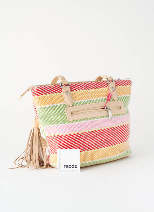 Sac forme cabas forme cabas beige FUCHSIA femme