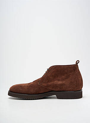 Bottines/boots nubuck bout rond marron BOLLINI homme