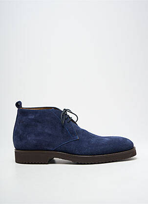 Bottines/boots nubuck bout rond bleu BOLLINI homme