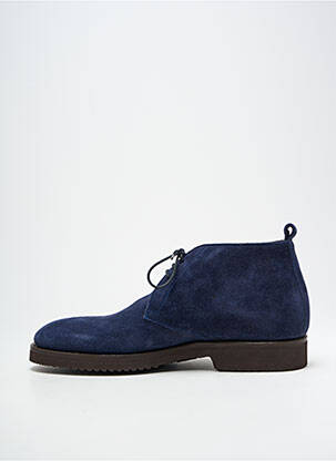 Bottines/boots nubuck bout rond bleu BOLLINI homme
