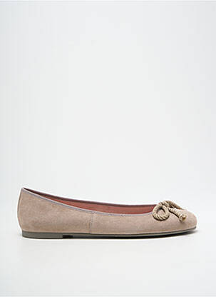 Ballerines bout rond talon plat jusqu'à 3cm beige PRETTY BALLERINAS femme