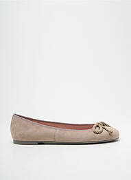 Ballerines bout rond talon plat jusqu'à 3cm beige PRETTY BALLERINAS femme