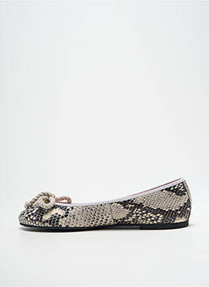 Ballerines tissage satiné talon plat jusqu'à 3cm gris PRETTY BALLERINAS femme