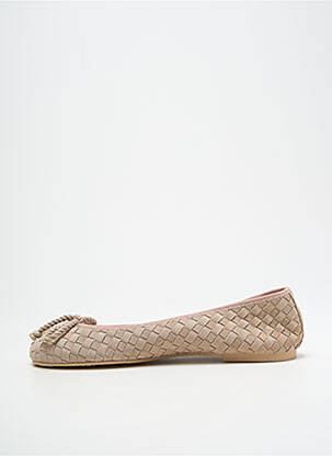 Ballerines bout rond talon plat jusqu'à 3cm beige PRETTY BALLERINAS femme