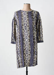 Robe mi-longue manches longues manches longues bleu TRUSSARDI JEANS femme
