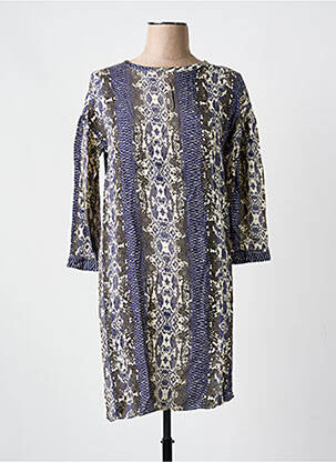 Robe mi-longue manches longues manches longues bleu TRUSSARDI JEANS femme
