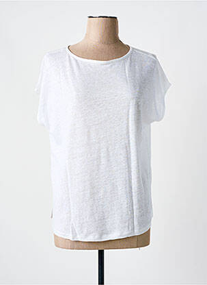 T-shirt coupe droite manches courtes blanc BLANC BOHEME femme
