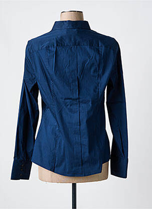 Chemisier coupe cintrée manches longues bleu TRUSSARDI JEANS femme