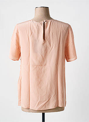 Blouse tissage popeline manches courtes rose TRUSSARDI JEANS femme