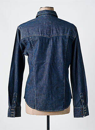 Chemisier coupe cintrée manches longues bleu LEXINGTON femme