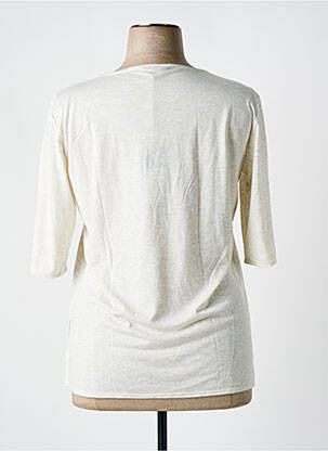 T-shirt coupe droite manches courtes beige ARMANI femme