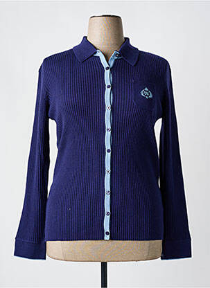 Gilet manches longues coupe cintrée bleu CROSSWAYS femme