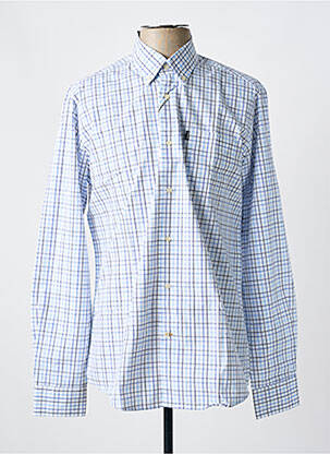 Chemise manches longues coupe droite bleu BARBOUR homme