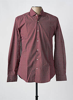 Chemise manches longues imprimé fantaisie marron TRUSSARDI JEANS homme