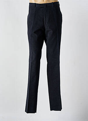 Pantalon droit fermeture zippée sous rabat avec crochet taille normale bleu BERNARD ZINS homme