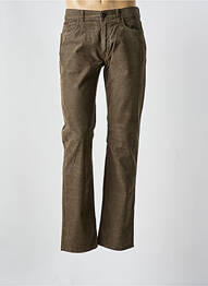Pantalon droit tissage velours taille normale vert TRUSSARDI JEANS homme