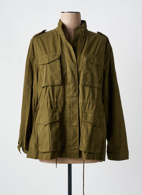 Veste casual col rond vert BARBOUR femme
