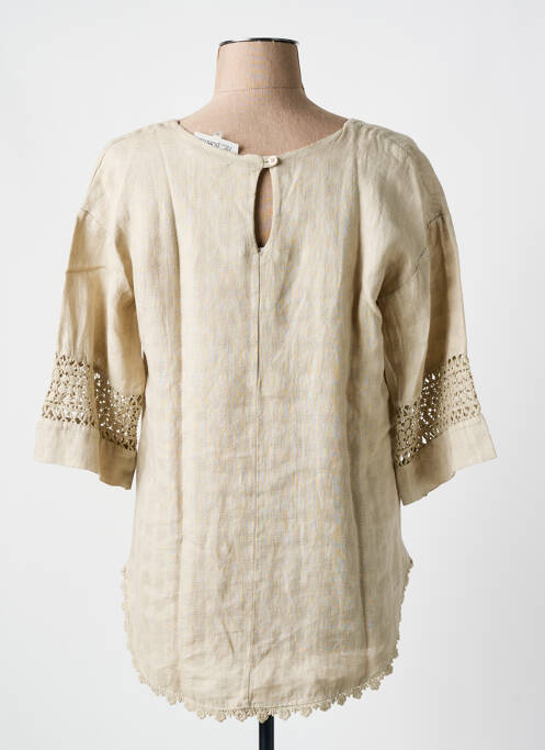Blouse beige BLANC BOHEME pour femme