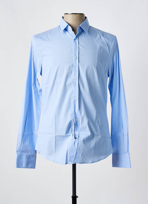 Chemise manches longues bleu TRUSSARDI JEANS pour homme