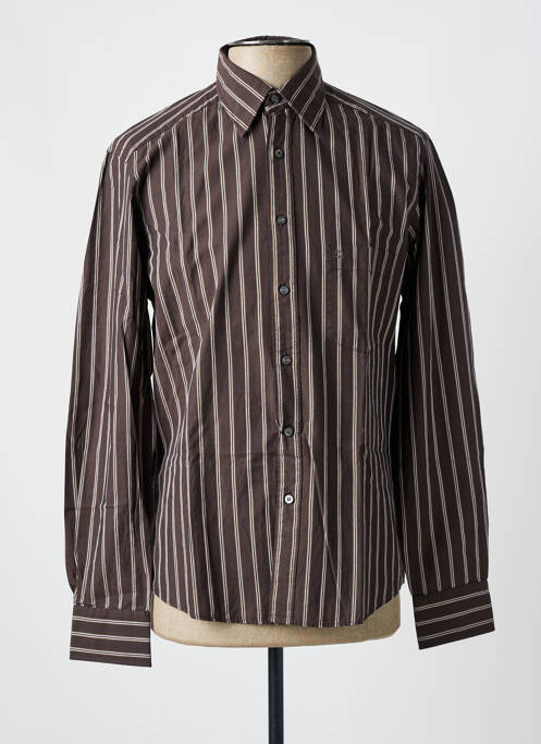 Chemise manches longues marron OLYMP pour homme