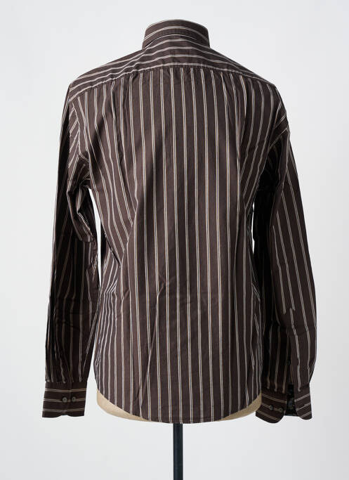 Chemise manches longues marron OLYMP pour homme