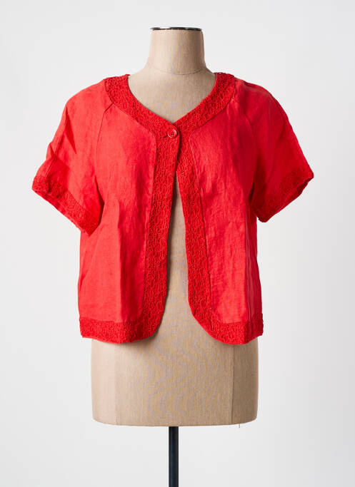 Veste casual rouge BLANC BOHEME pour femme