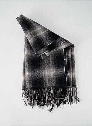 Echarpe imprimé carreaux noir BARBOUR femme