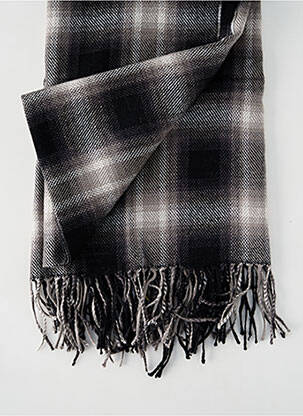 Echarpe imprimé carreaux noir BARBOUR femme