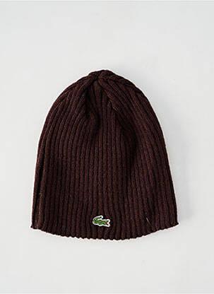 Bonnet marron LACOSTE pour unisexe