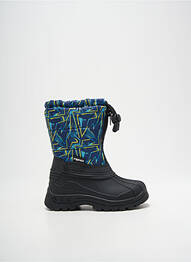 Bottes tissage satiné bout rond bleu KIDDY garcon