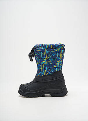 Bottes tissage satiné bout rond bleu KIDDY garçon