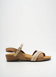 Sandales/nu pieds fermeture boucle(s) talon plat jusqu'à 3cm beige PLAKTON femme