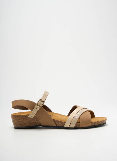 Sandales/Nu pieds beige PLAKTON pour femme