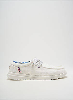 Baskets fermeture elastique talon plat jusqu'à 3cm blanc FUSION femme